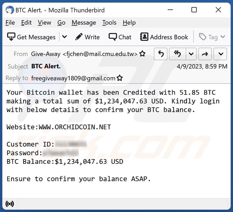 Bitcoin Scam Email?? - Microsoft Community