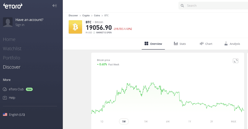 Buy Bitcoin on eToro: Step-by-step | ecoinomy