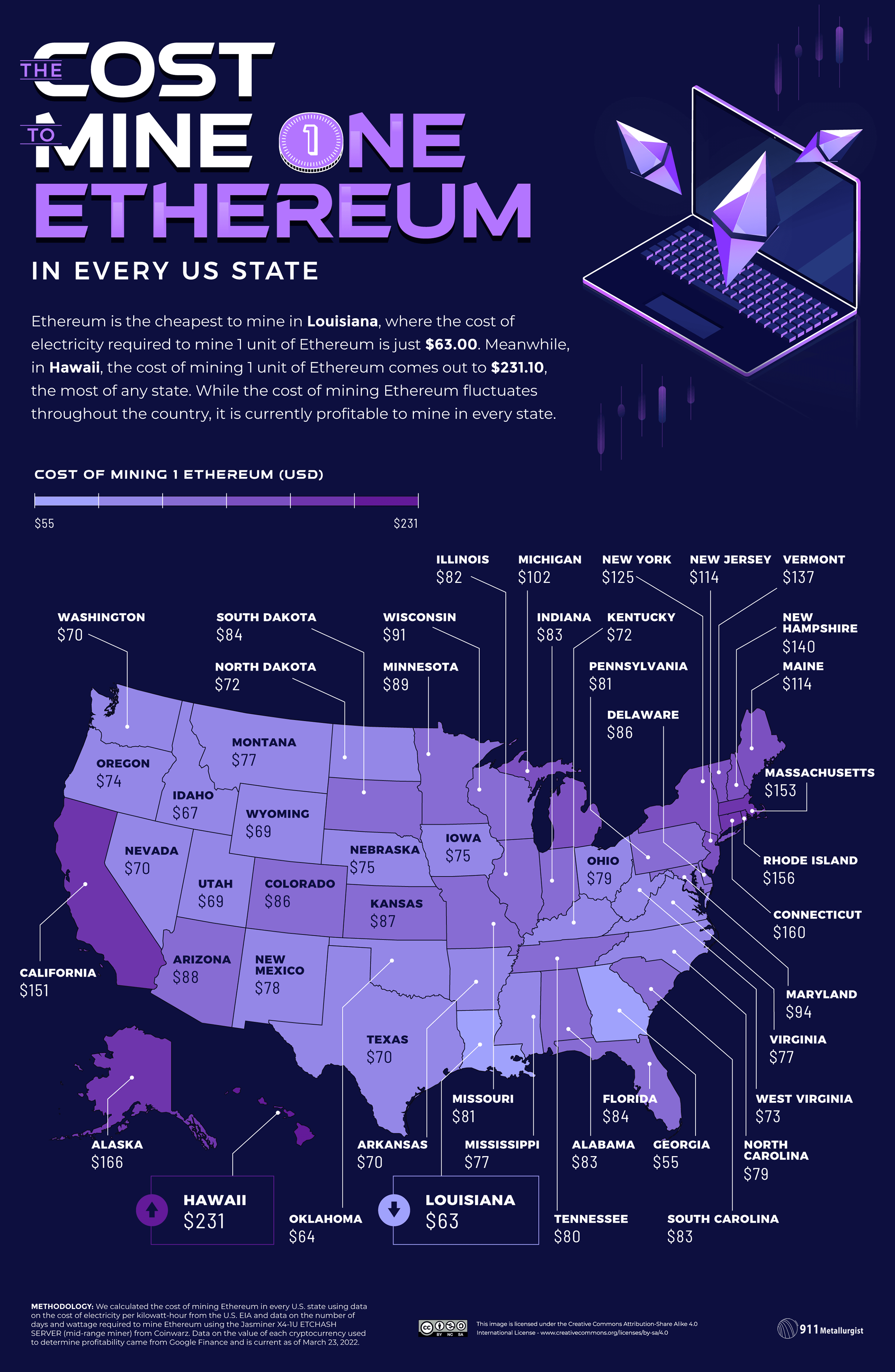 The Cost to Mine Different Cryptocurrencies In Every Country Mapped - Vivid Maps