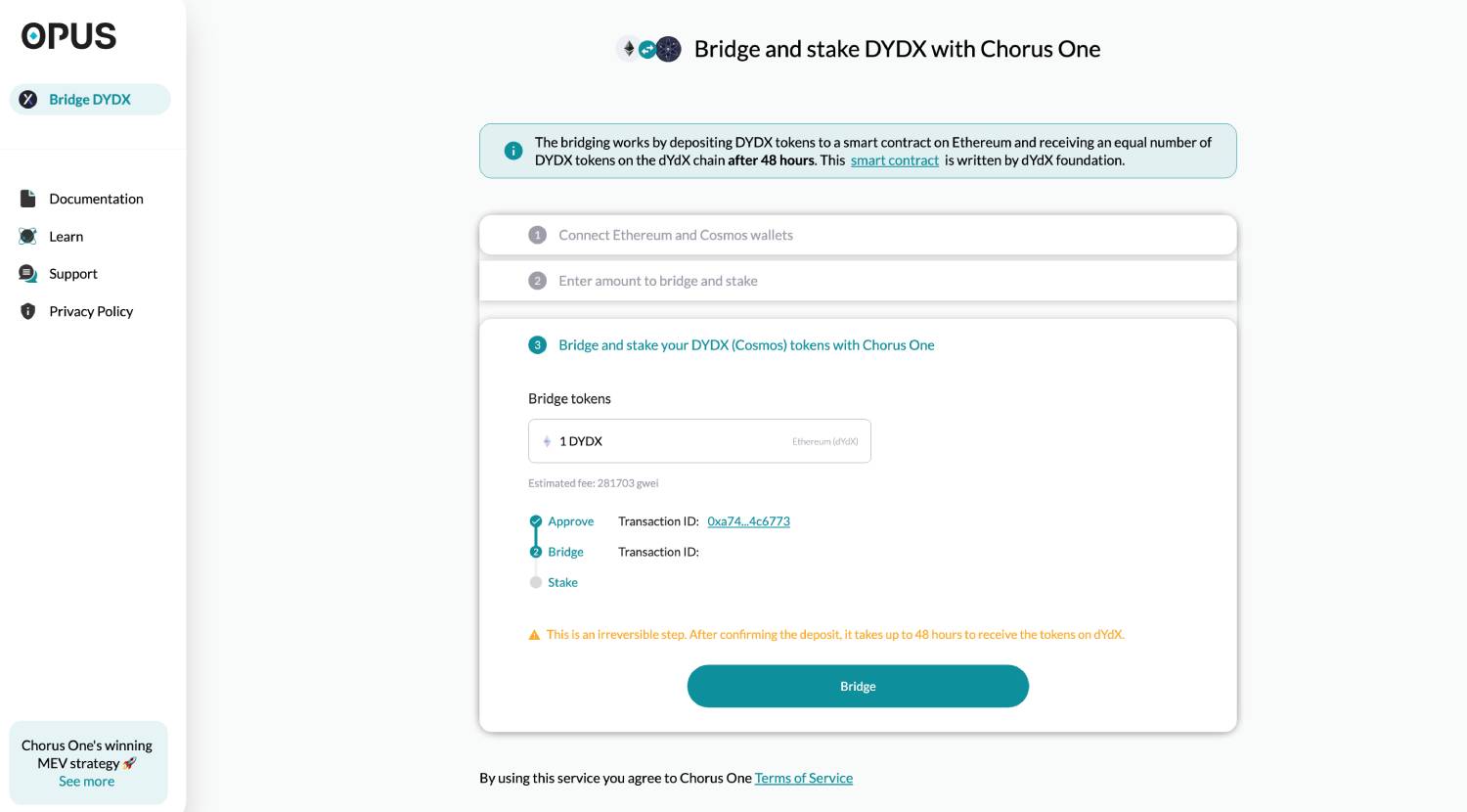 How to Bridge your DYDX tokens from Ethereum to Cosmos? All you need to know in 