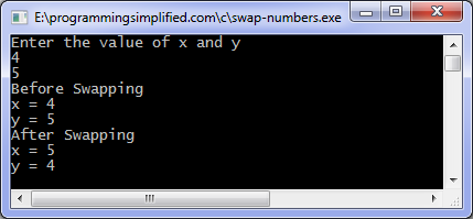 swap() function in C++