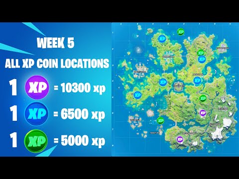 Fortnite Week 5 XP Coins - Season 4 Locations