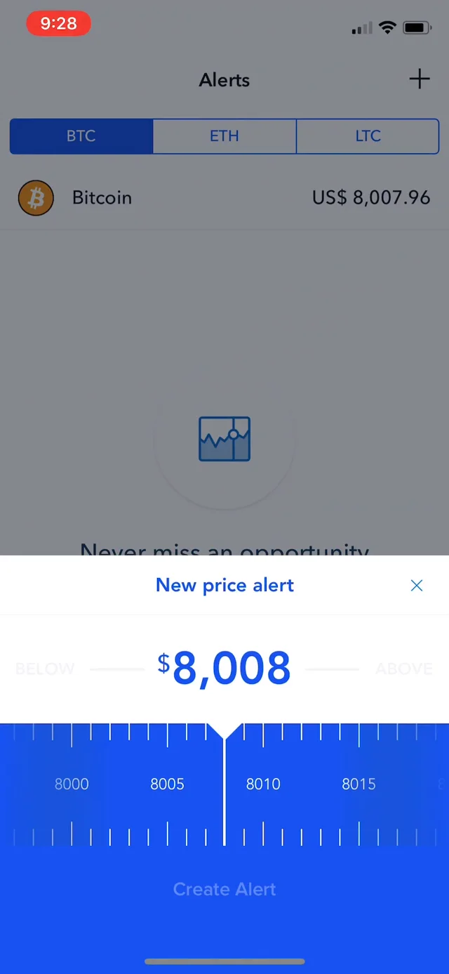 Coinbase's responsive alerts