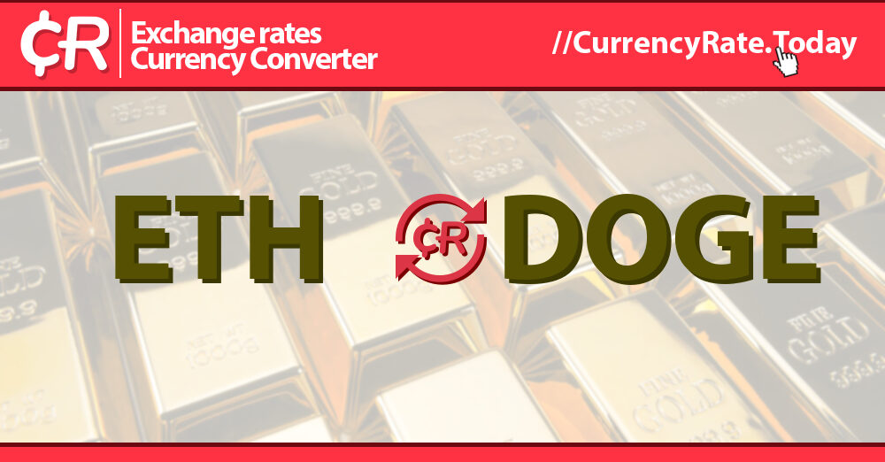 1 DOGE to ETH Exchange Rate Calculator: How much Ethereum is 1 Dogecoin?