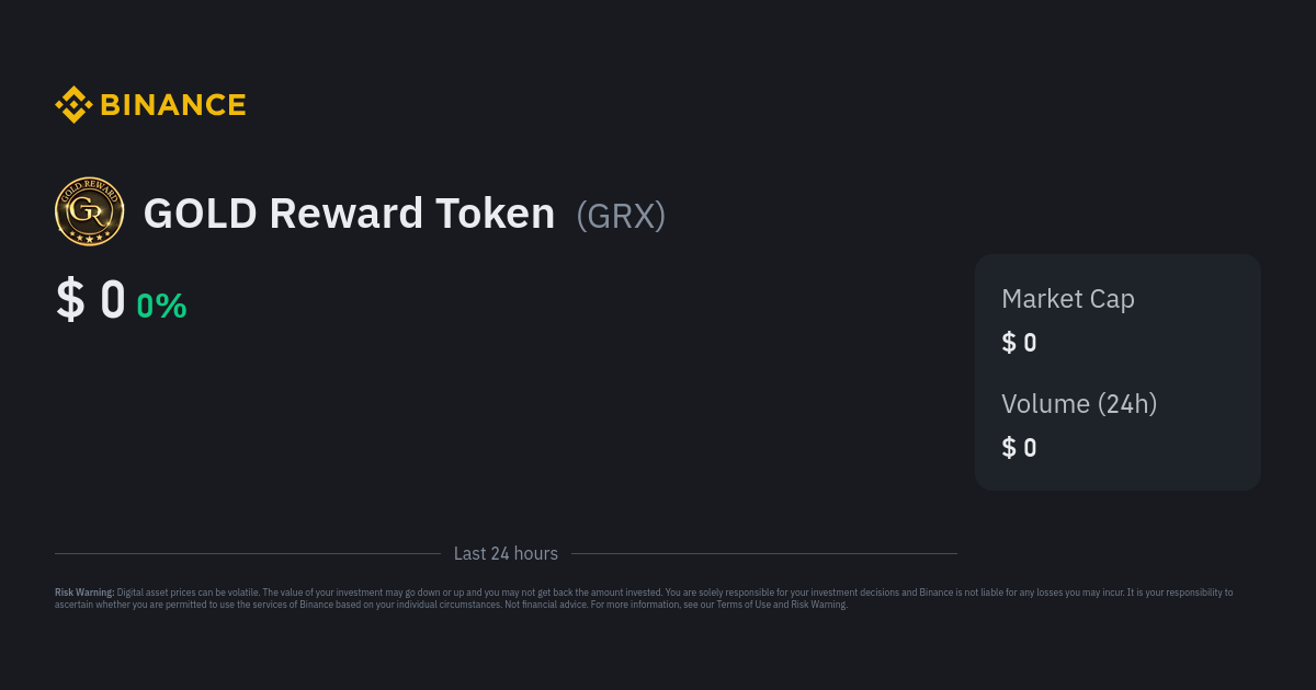 Convert 1 GRX to INR - Gold Reward Token price in INR | CoinCodex