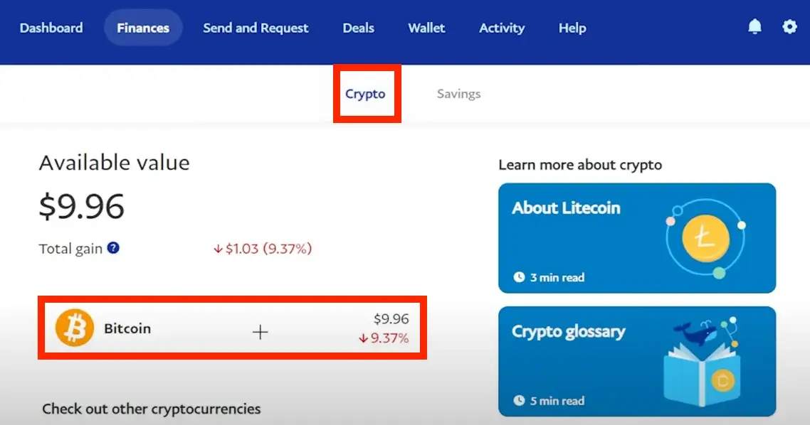 Where can I locate Crypto within my Business account? | PayPal US