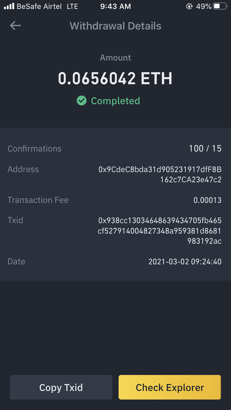 Send eth from binance wallet to deposit on eth trustwallet - English - Trust Wallet