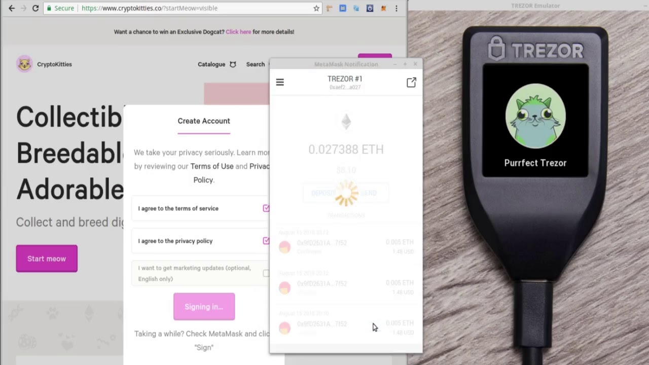 How to connect & use Ledger or a Trezor hardware wallet with Metamask
