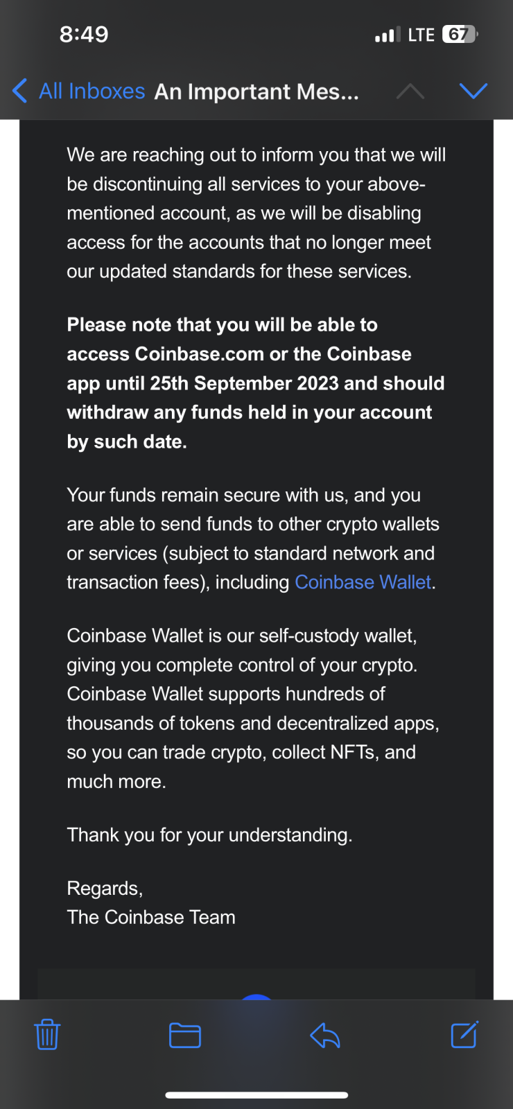 Anyway to get my money from coinbase wallet? | TechEnclave - Indian Technology Community