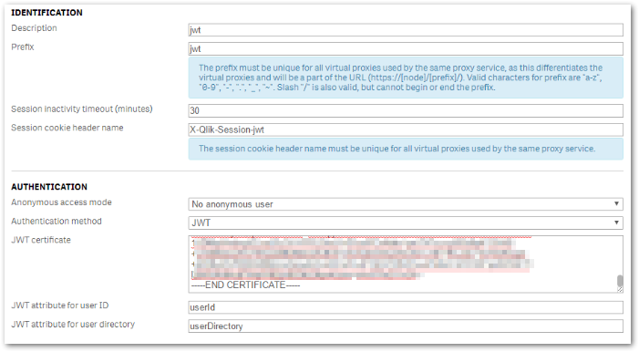 Anonymous authentication | Qlik Sense for administrators Help