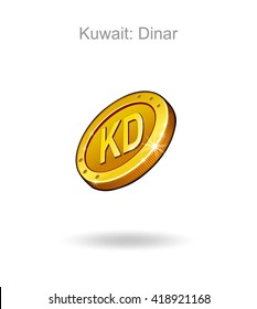 Kuwait Currency Icon Symbol With Iso Code. Kuwaiti Dinar. Iso Code KWD. ~ Clip Art #