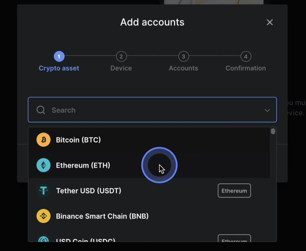 How To Add An Account To Ledger Live - NFT Sweep