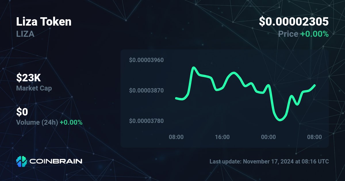 LIZA (LIZA) coin contract is 0x8BdD3EAdbCACbeF7f90D1eE