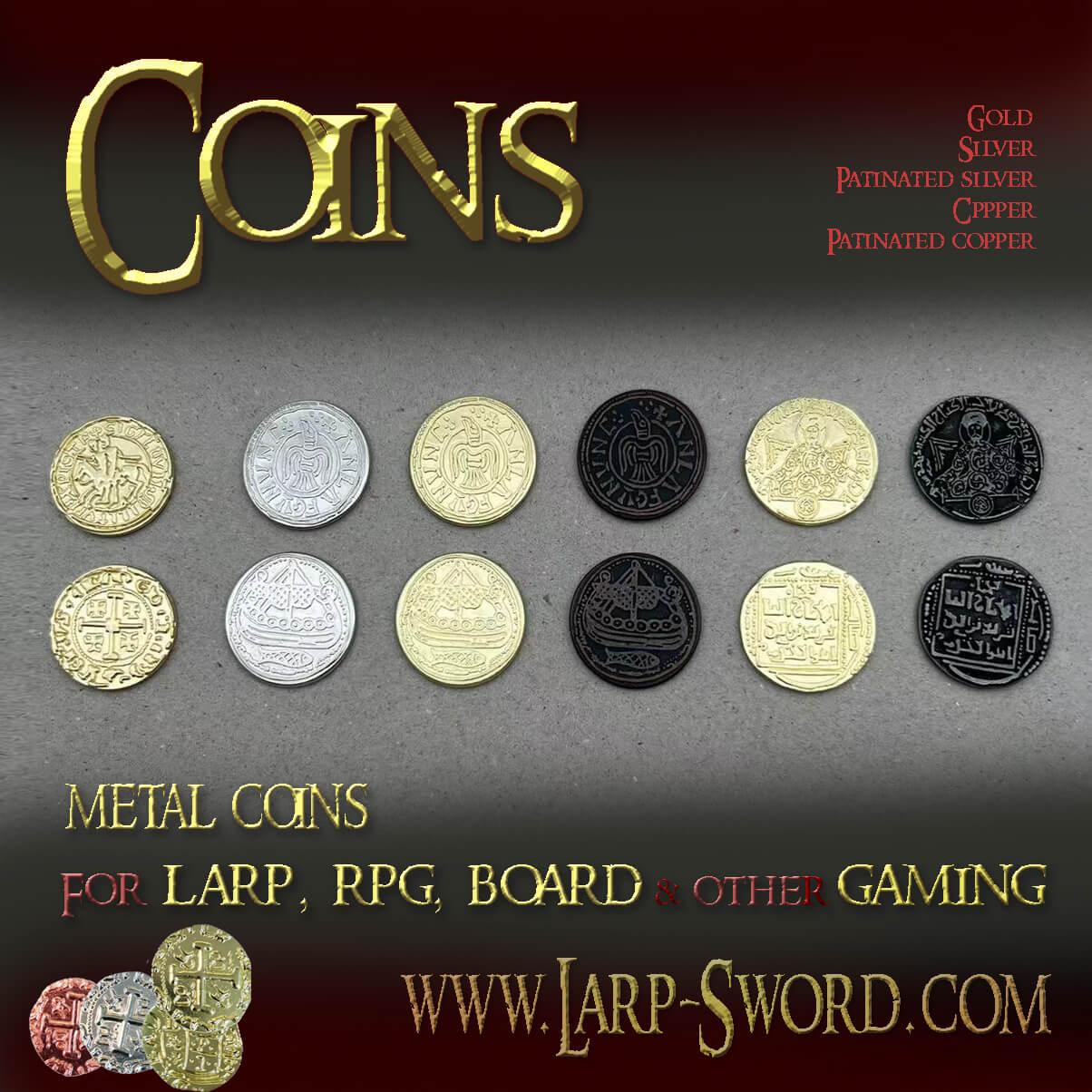 Metal coins for the board game Hegemonic | Currency design, Coins, Coin design