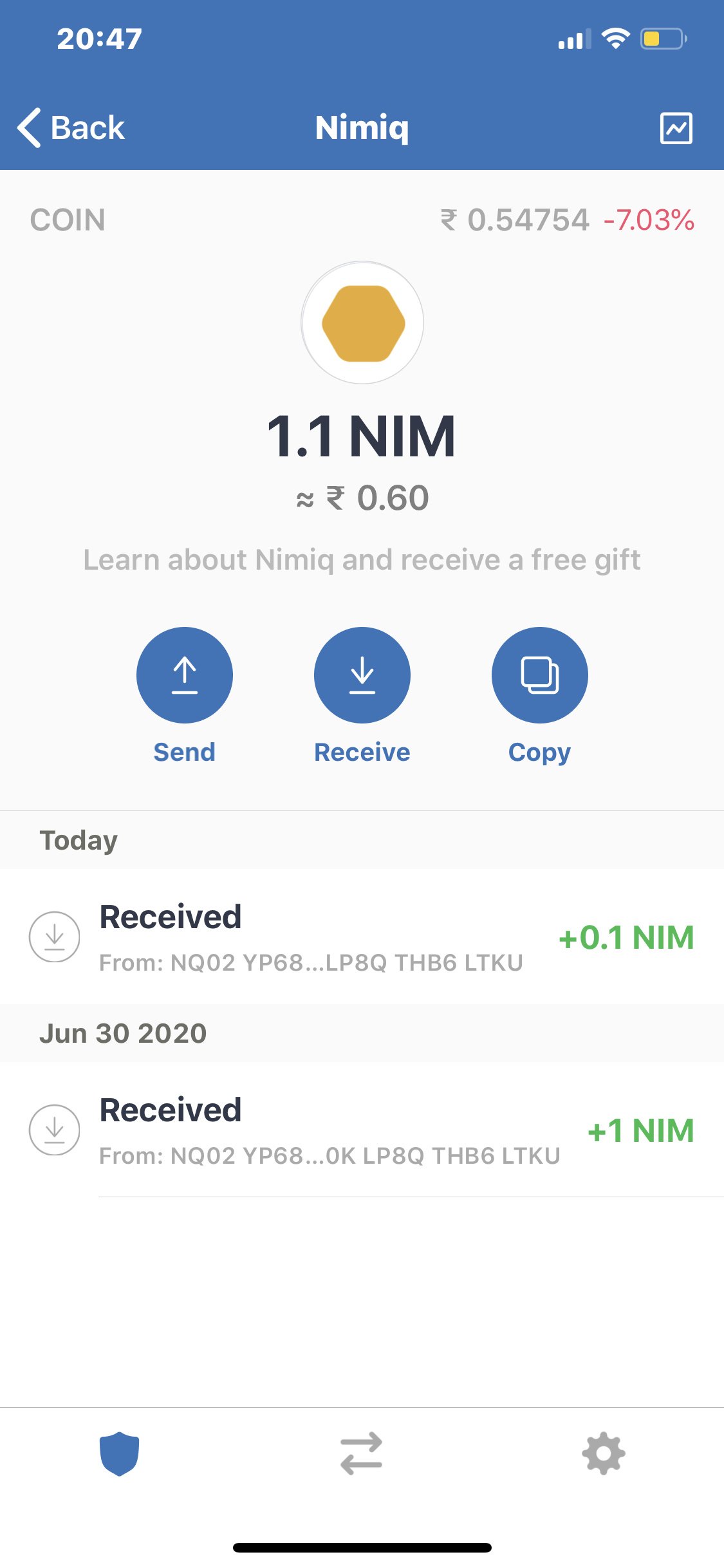 Nimiq – SuperSimpleSwap