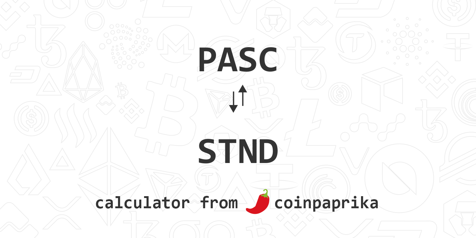 Convert 25 PASC to BTC - Pascal Coin to Bitcoin Converter | CoinCodex