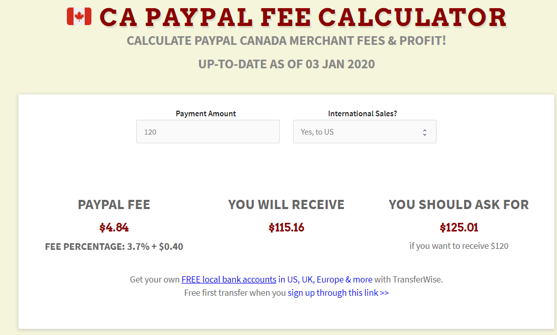 Paypal Fee Calculator Tool + Guide