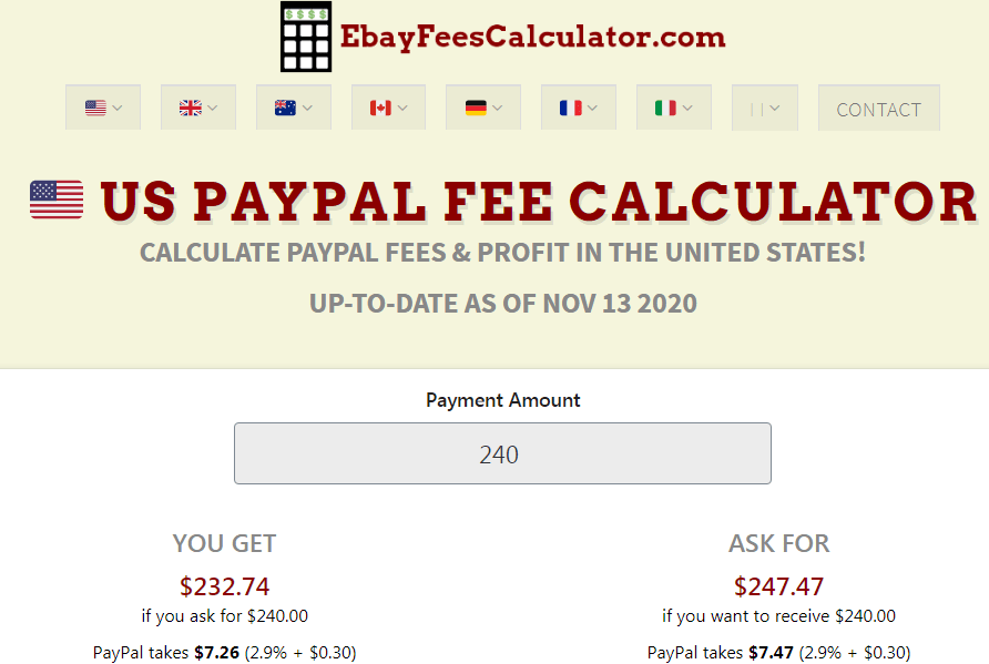 PayPal Fee Calculator | family-gadgets.ru