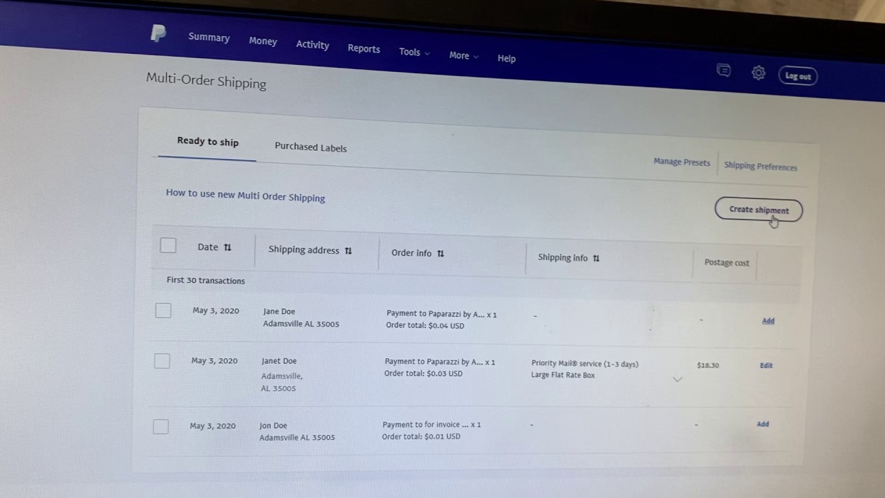 How do I create a shipping label to return a purchase to the seller? | PayPal GB