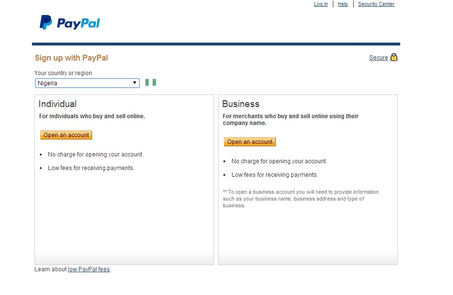 What information is required to open a Personal PayPal account? | PayPal NG