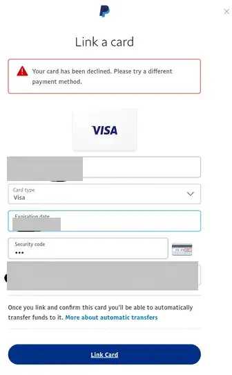 Why cant i link my prepaid visa card? - PayPal Community