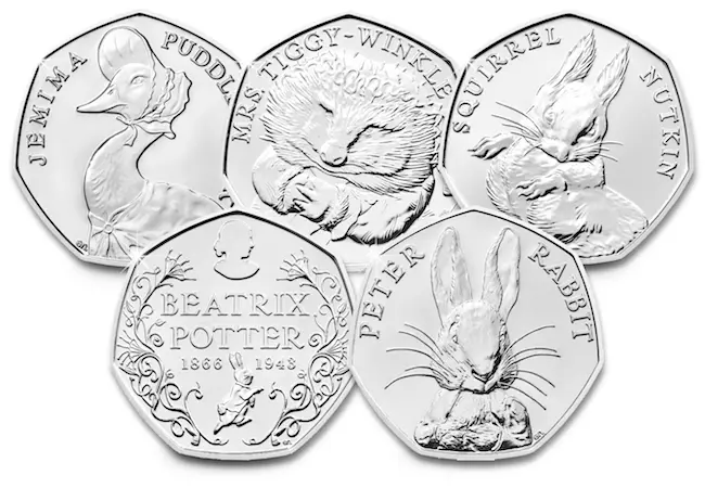 Here's how much Beatrix Potter 50p coins are worth in - Skint Dad