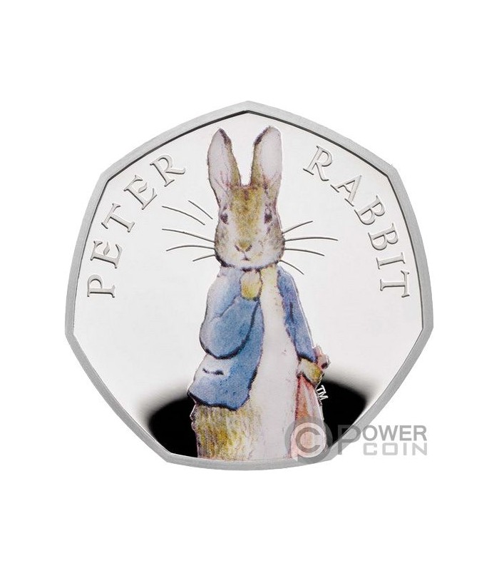 Peter Rabbit Queen Elizabeth II 50p Coin - Mintage: N/A