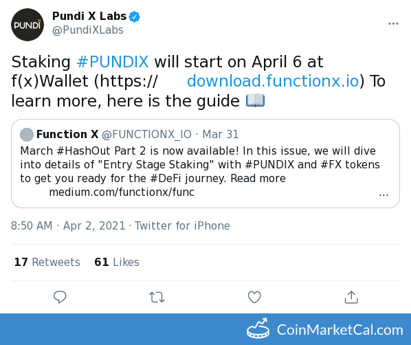 Pundi X (PUNDIX) Feed: Events, News & Roadmap — Coindar