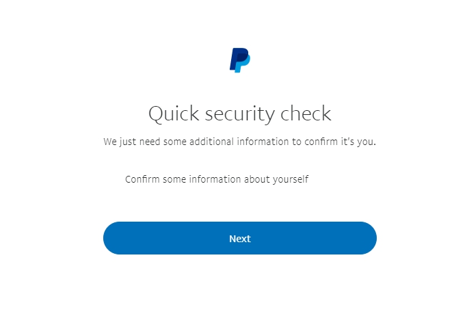 Solved: Security check - Verify your account - PayPal Community