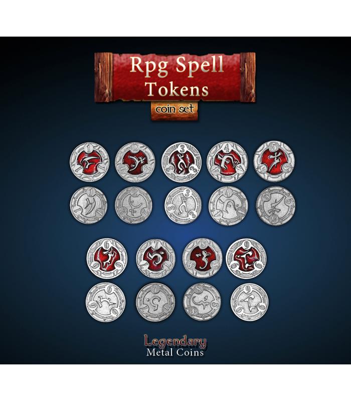 Metal Fantasy RPG Coins, TrueBlack FORGE