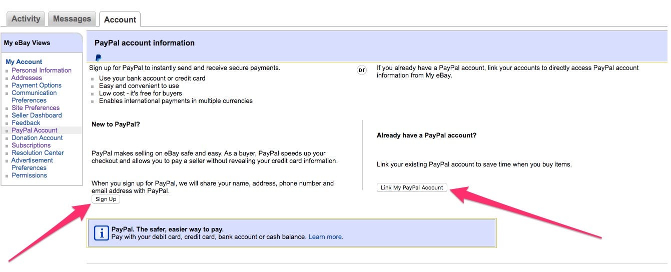 Solved: New business ebay account linked to personal Paypa - UK eBay Community