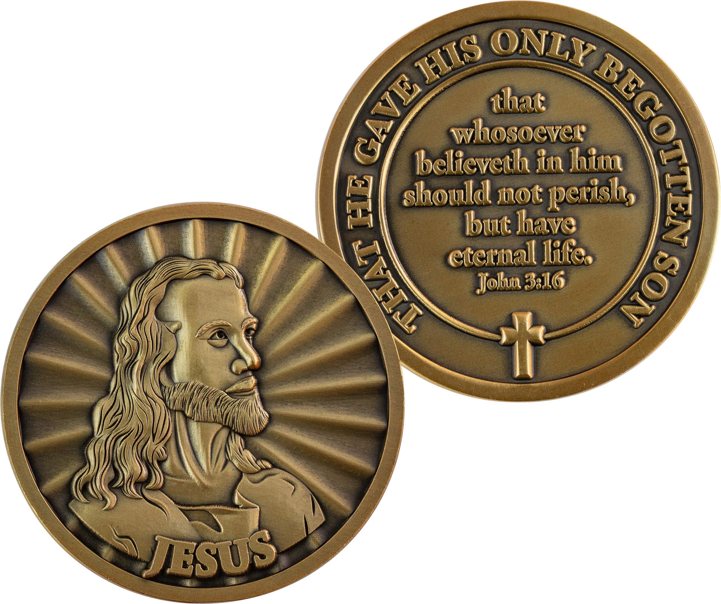 JESUS CROSS 5 Oz Silver Coin Francs Chad 