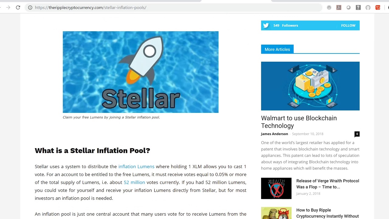 Stellar Inflation Pool Explained - Mycryptopedia