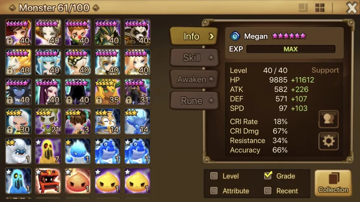 Summoners War global and personal RTA stats - Swarena