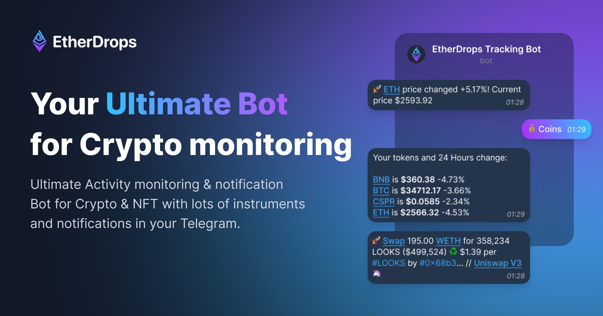 EtherDrops Bot - tracking crypto, DeFi, NFT | family-gadgets.ru