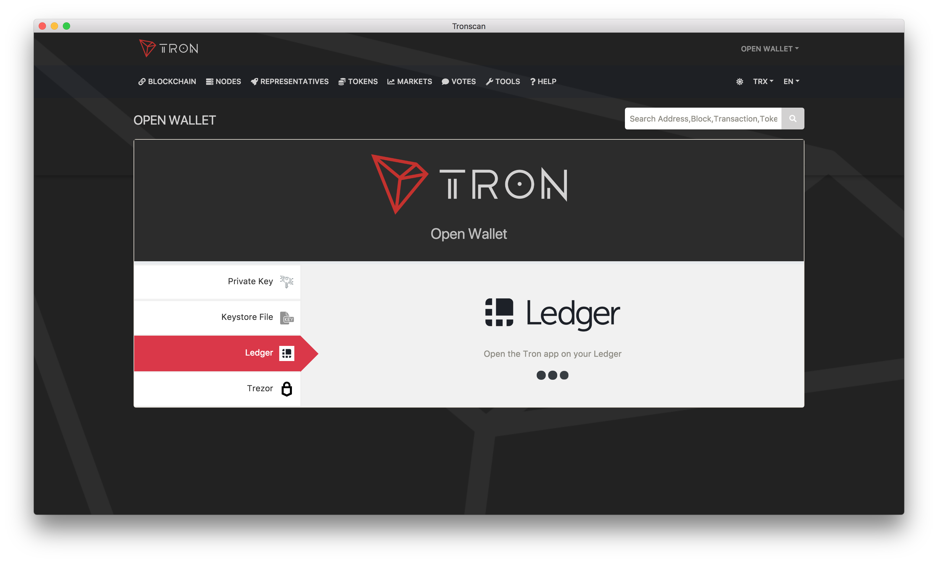 Ledger wallet without address · Issue # · tronscan/tronscan-frontend · GitHub