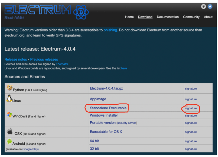 Electrum - Download