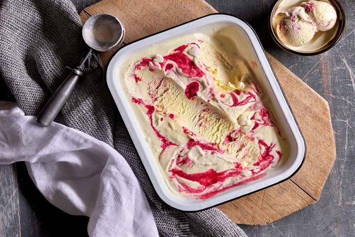 No Churn Berry Ripple Ice Cream Recipe | Carnation