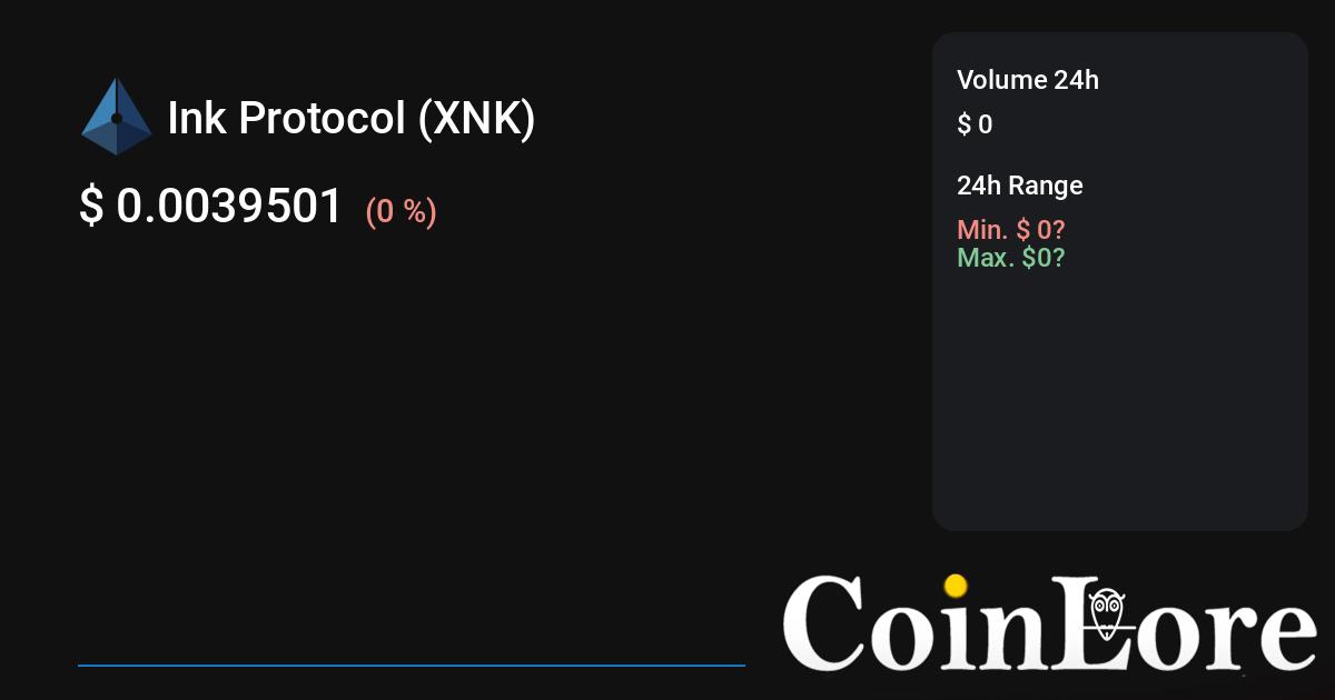 XNK ($) - Ink Protocol Price Chart, Value, News, Market Cap | CoinFi