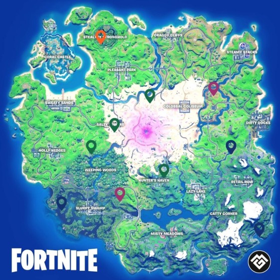 Fortnite Season 5 Week 12 XP Coins Locations Guide